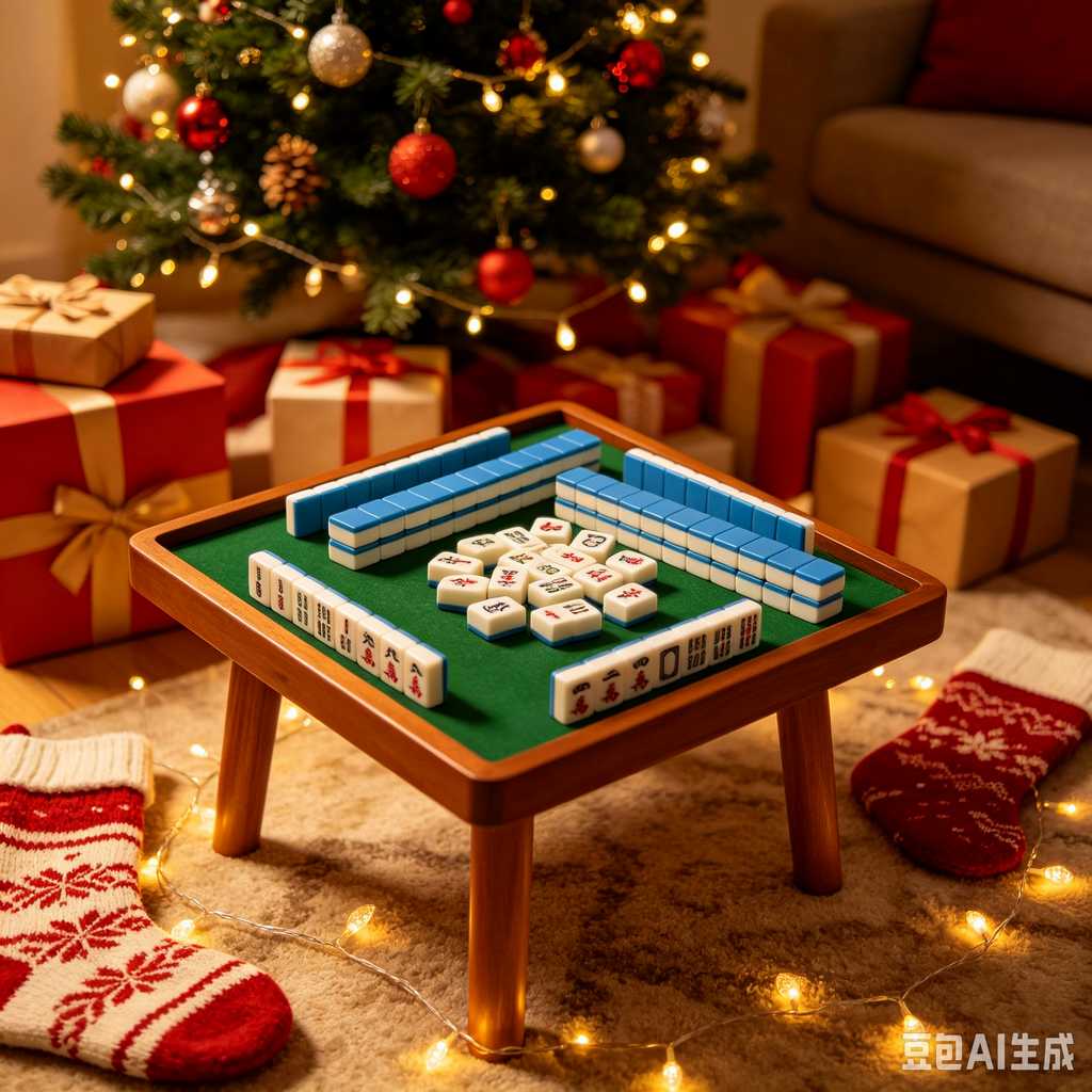 wooden mahjong set